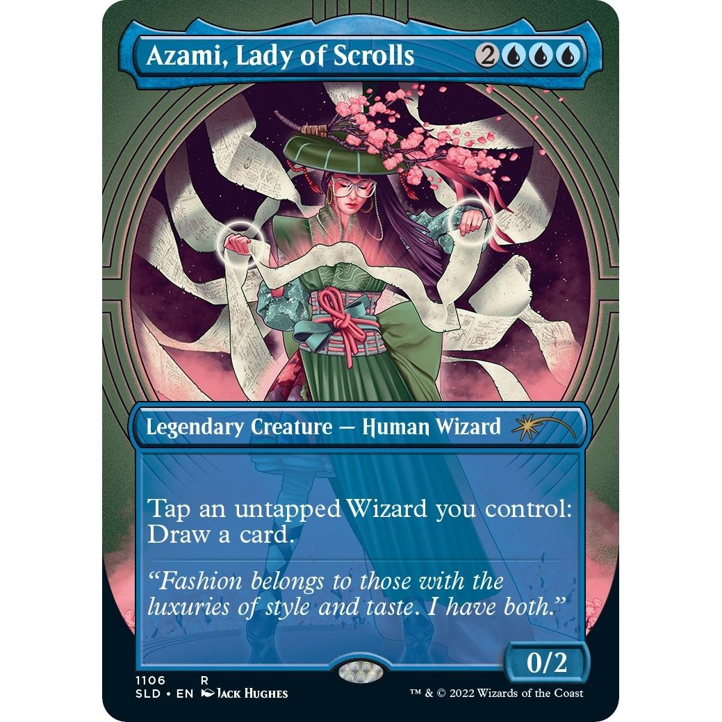 Image for Azami, Lady of Scrolls (Borderless) (1106) (SLD) - Magic: The Gathering