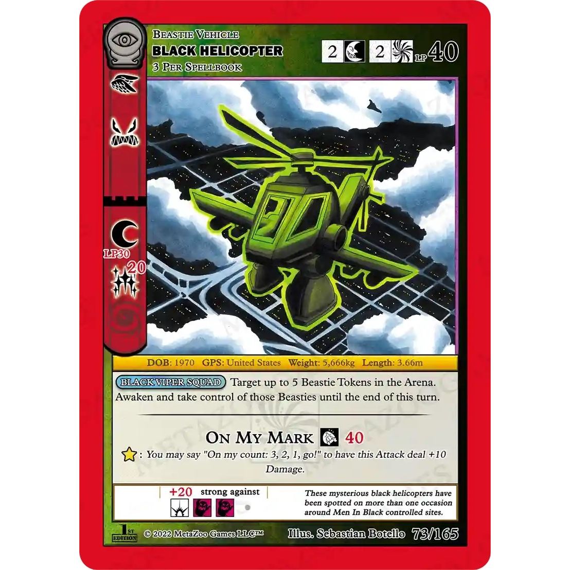 Image for Black Helicopter (73/165) (SCE1E) - MetaZoo