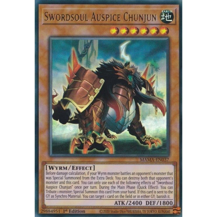 Image for Swordsoul Auspice Chunjun (MAMA-EN037) (MAMA) - YuGiOh