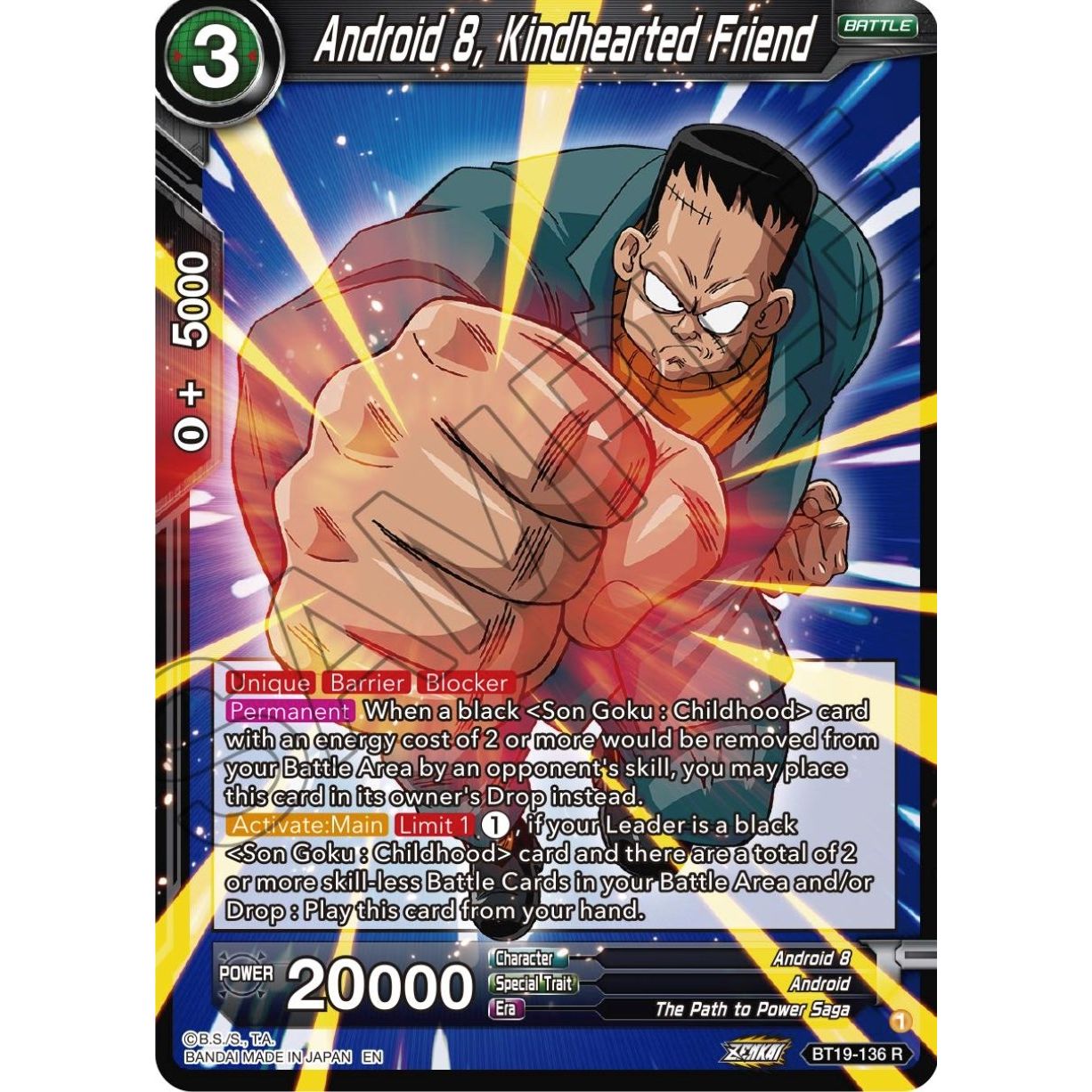 Image for Android 8, Kindhearted Friend (BT19-136) (DBS-B19) - Dragon Ball Super: Masters