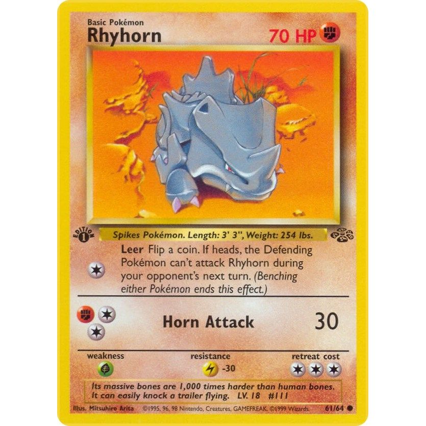 Image for Rhyhorn (61/64) (JU) - Pokemon