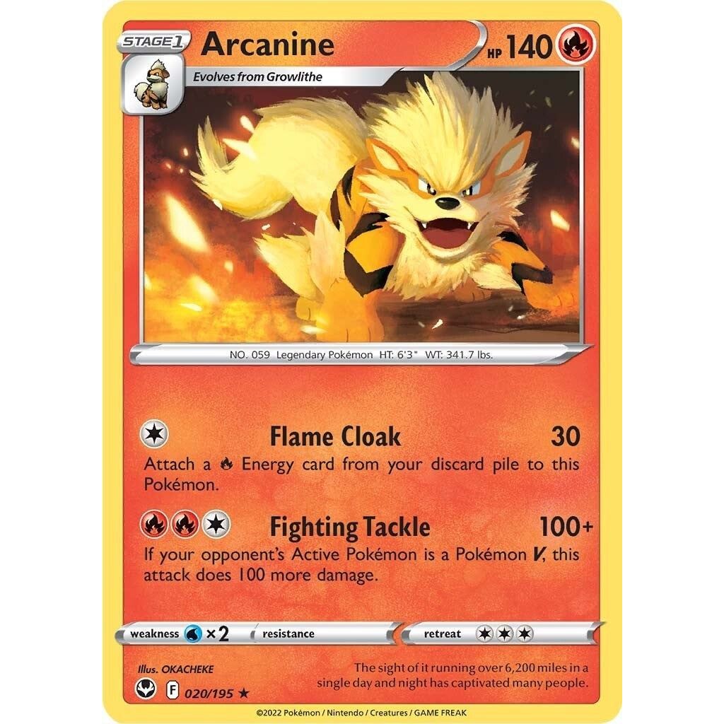 Image for Arcanine (020/195) (SWSH12) - Pokemon
