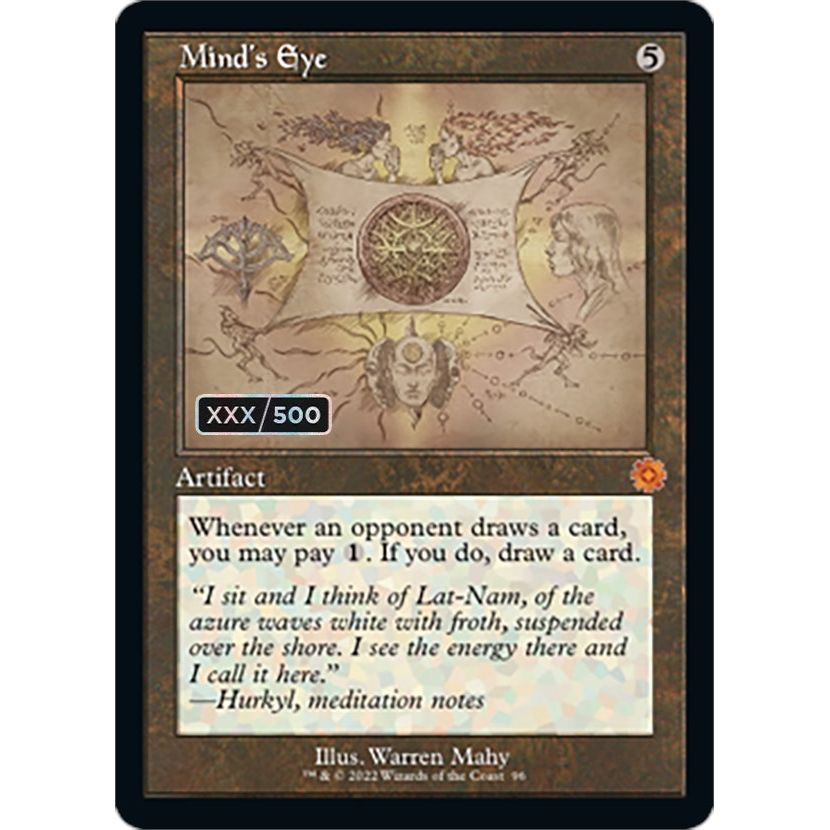 Image for Mind's Eye (Schematic) (Serial Numbered) (96) (BRR) - Magic: The Gathering