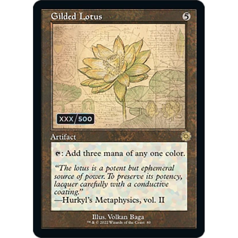 Image for Gilded Lotus (Schematic) (Serial Numbered) (80) (BRR) - Magic: The Gathering