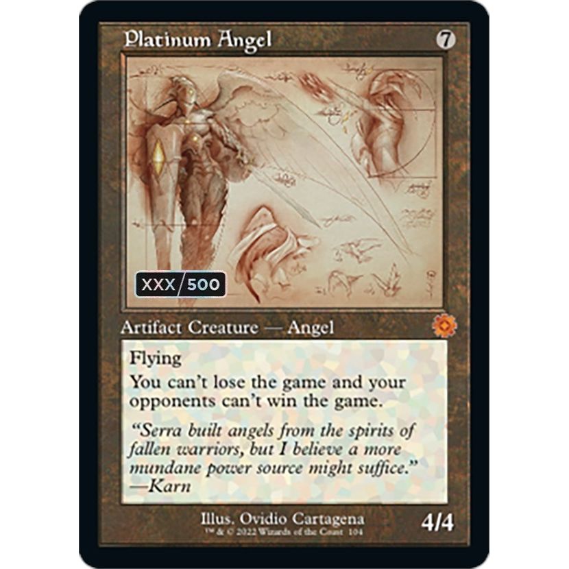 Image for Platinum Angel (Schematic) (Serial Numbered) (104) (BRR) - Magic: The Gathering