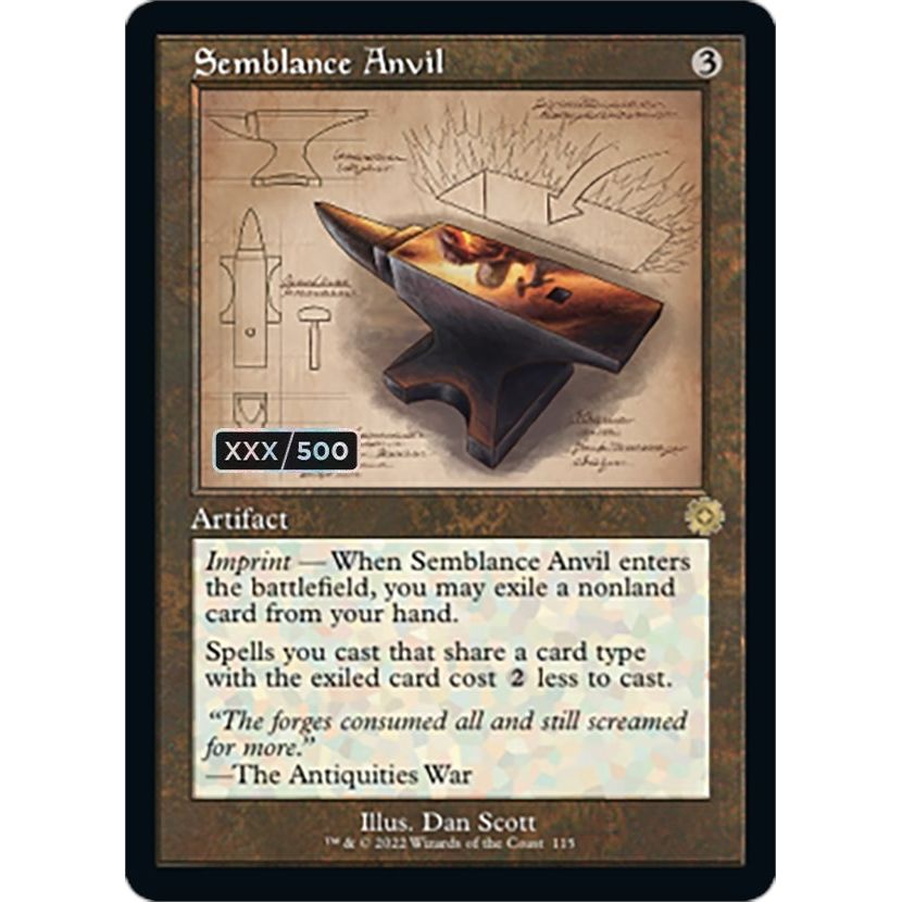 Image for Semblance Anvil (Schematic) (Serial Numbered) (115) (BRR) - Magic: The Gathering