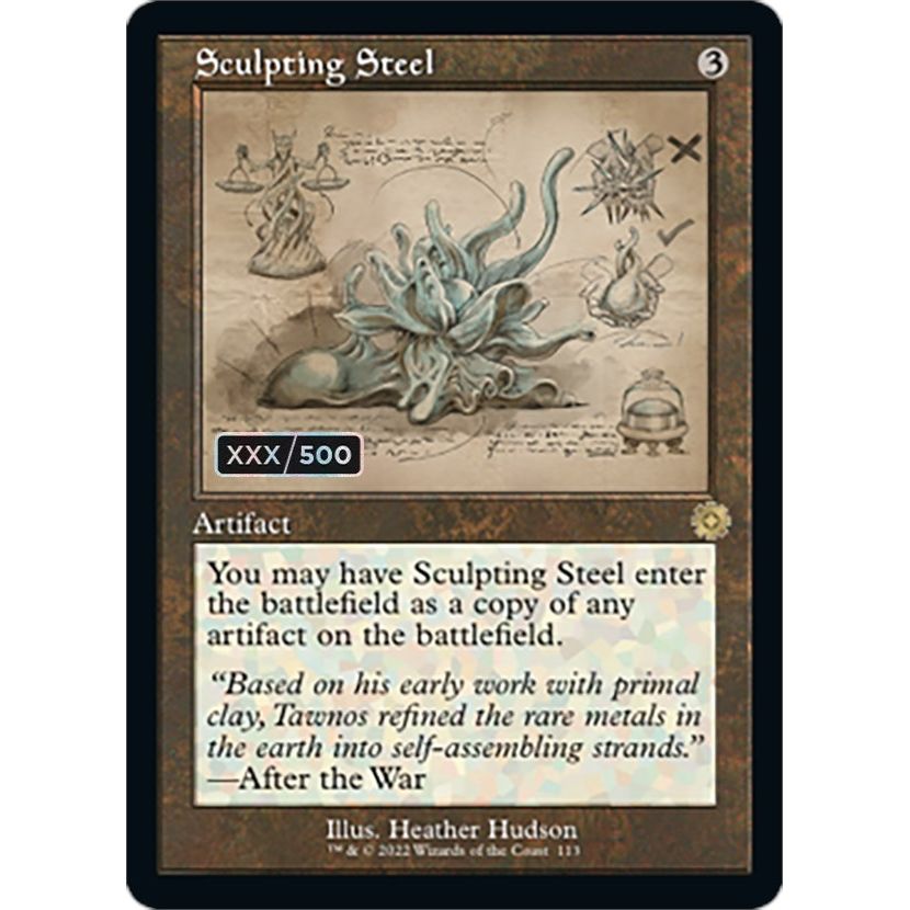 Image for Sculpting Steel (Schematic) (Serial Numbered) (113) (BRR) - Magic: The Gathering