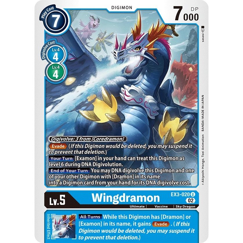 Image for Wingdramon (EX3-020 U) (EX03) - Digimon Card Game