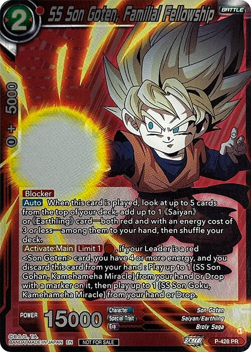 Image for SS Son Goten, Familial Fellowship (Championship Pack 2022 Vol.3) (P-428) (TPR) - Dragon Ball Super: Masters