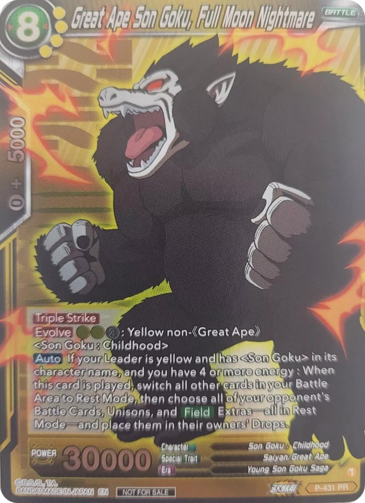 Image for Great Ape Son Goku, Full Moon Nightmare (Championship Pack 2022 Vol.3) (P-431) (TPR) - Dragon Ball Super: Masters