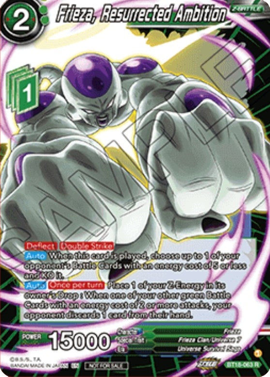 Image for Frieza, Resurrected Ambition (Zenkai Cup 2022 Participation) (BT18-063) (TPR) - Dragon Ball Super: Masters