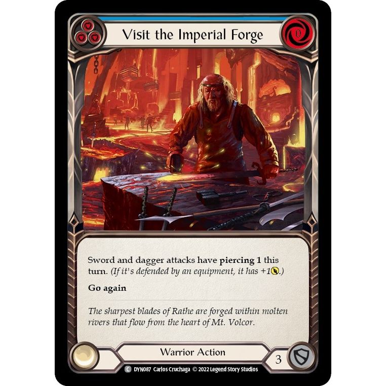 Image for Visit the Imperial Forge (Blue) (DYN087) (DYN) - Flesh and Blood TCG