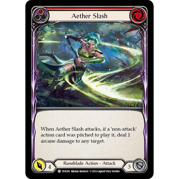 Image for Aether Slash (Red) (DYN182) (DYN) - Flesh and Blood TCG