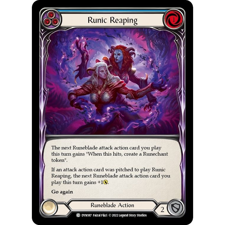 Image for Runic Reaping (Blue) (DYN187) (DYN) - Flesh and Blood TCG
