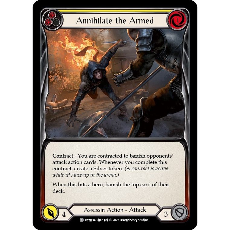 Image for Annihilate the Armed (Yellow) (DYN134) (DYN) - Flesh and Blood TCG