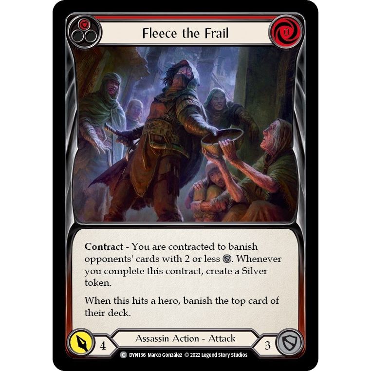 Image for Fleece the Frail (Red) (DYN136) (DYN) - Flesh and Blood TCG