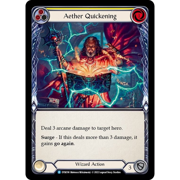 Image for Aether Quickening (Yellow) (DYN198) (DYN) - Flesh and Blood TCG