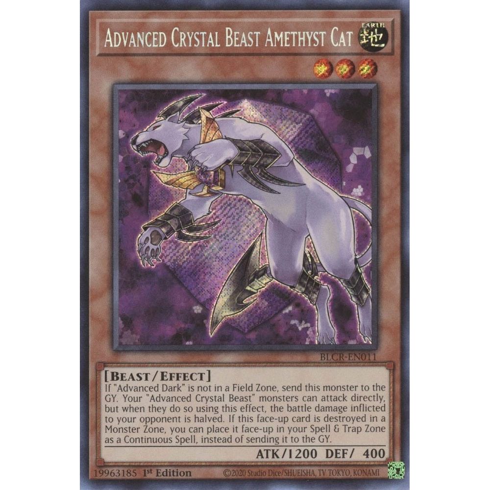 Image for Advanced Crystal Beast Amethyst Cat (BLCR-EN011) (BLCR) - YuGiOh