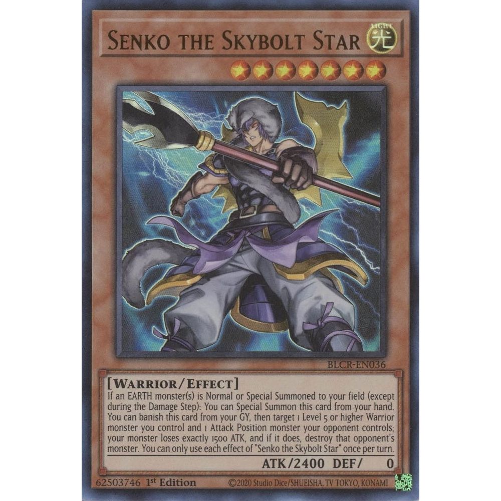 Image for Senko the Skybolt Star (BLCR-EN036) (BLCR) - YuGiOh