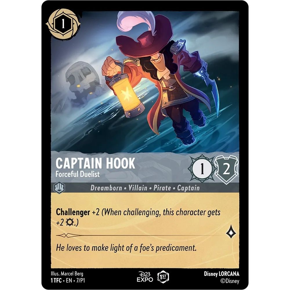 Image for Captain Hook - Forceful Duelist (7) (D23) - Disney Lorcana