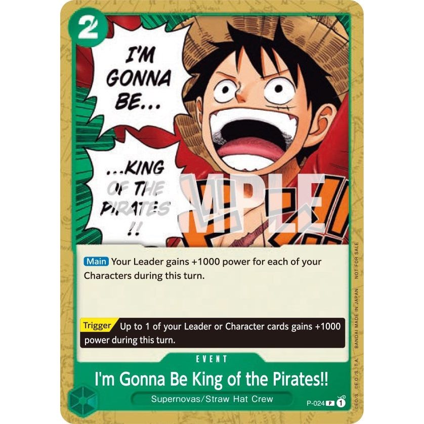 Image for I'm Gonna Be King of the Pirates!! (P-024) (OP-PR) - One Piece Card Game