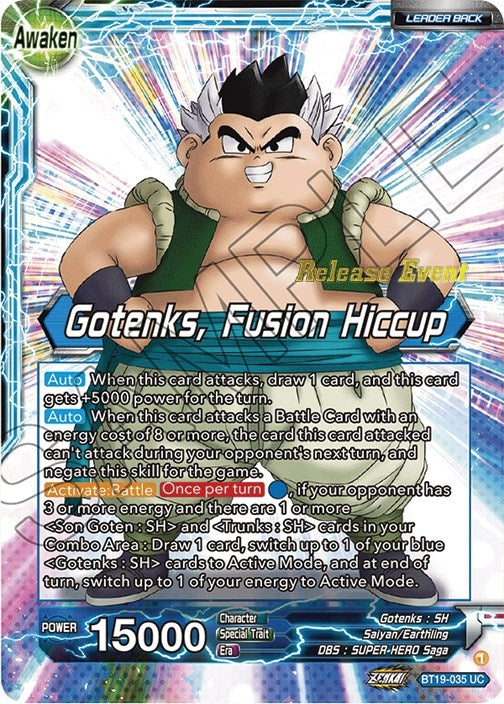 Image for Son Goten & Trunks // Gotenks, Fusion Hiccup (Fighter's Ambition Holiday Pack) (BT19-035) (TPR) - Dragon Ball Super: Masters