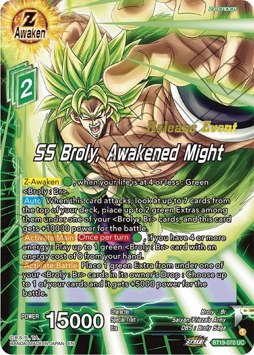 Image for SS Broly, Awakened Might (Fighter's Ambition Holiday Pack) (BT19-070) (TPR) - Dragon Ball Super: Masters