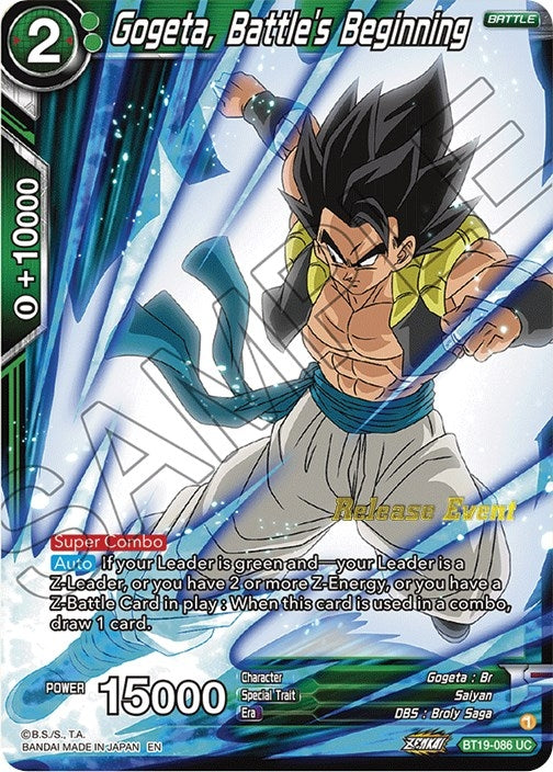 Image for Gogeta, Battle's Beginning (Fighter's Ambition Holiday Pack) (BT19-086) (TPR) - Dragon Ball Super: Masters