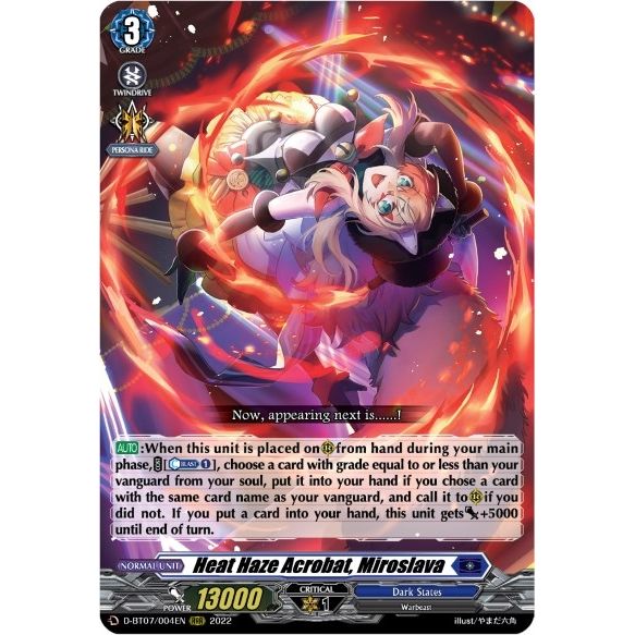 Image for Heat Haze Acrobat, Miroslava (D-BT07/004EN) (D-BT07) - Cardfight Vanguard