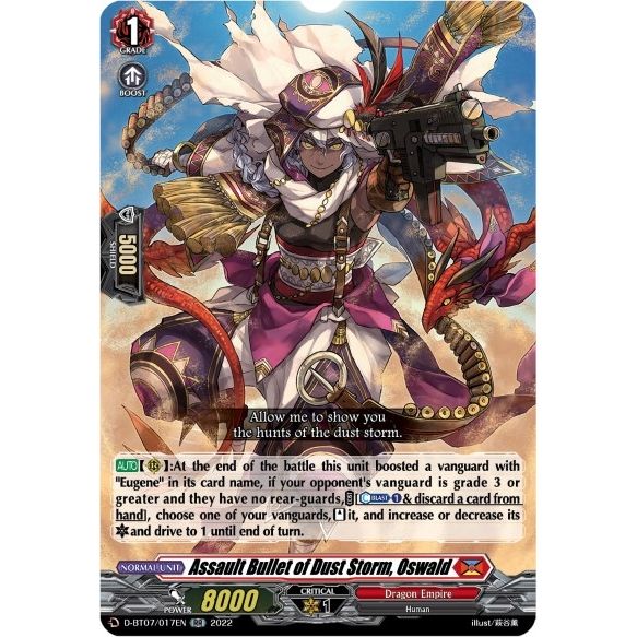 Image for Assault Bullet of Dust Storm, Oswald (D-BT07/017EN) (D-BT07) - Cardfight Vanguard