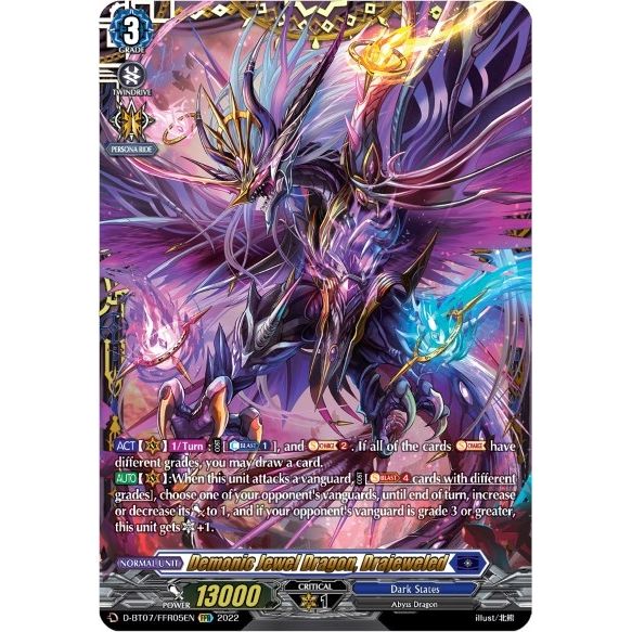 Image for Demonic Jewel Dragon, Drajeweled (FFR) (D-BT07/FFR05EN) (D-BT07) - Cardfight Vanguard