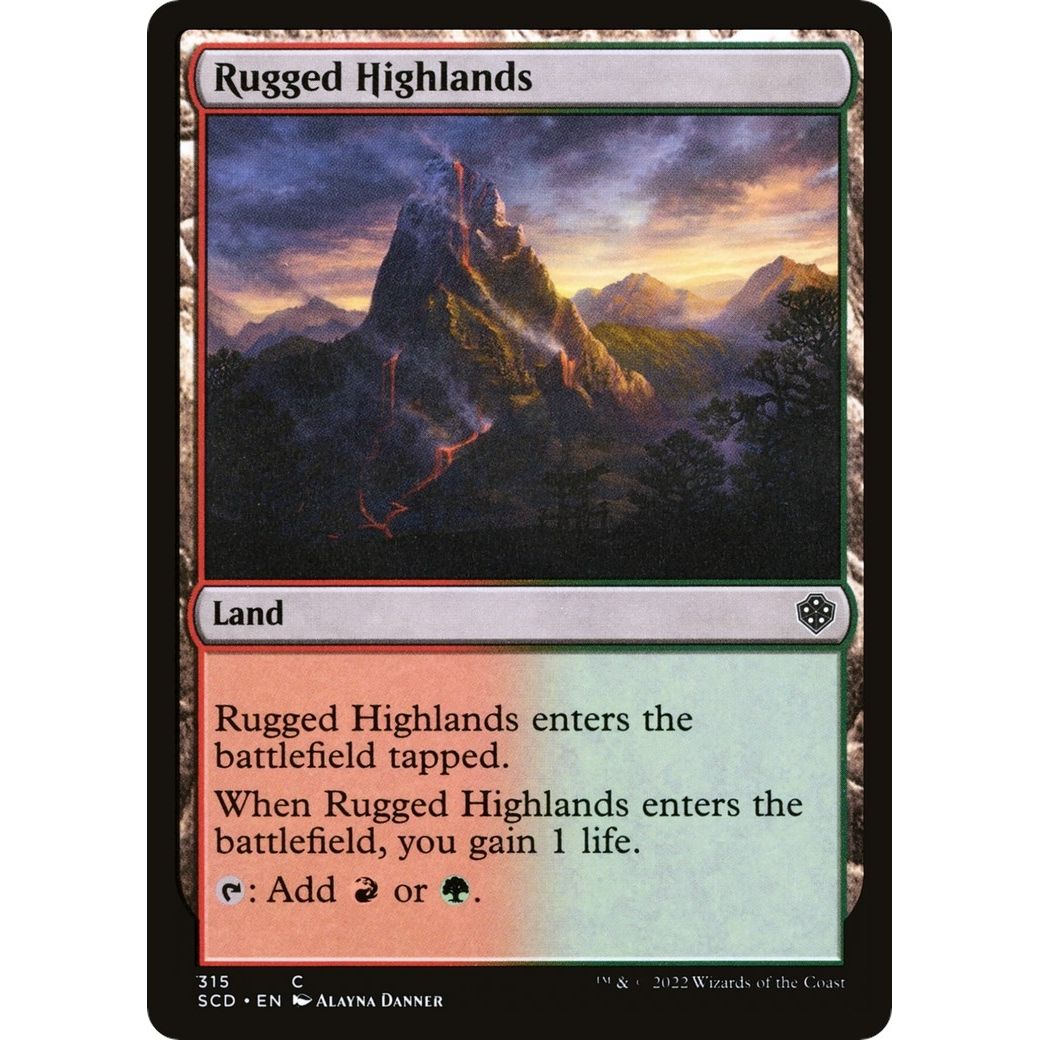 Image for Rugged Highlands (315) (SCD) - Magic: The Gathering