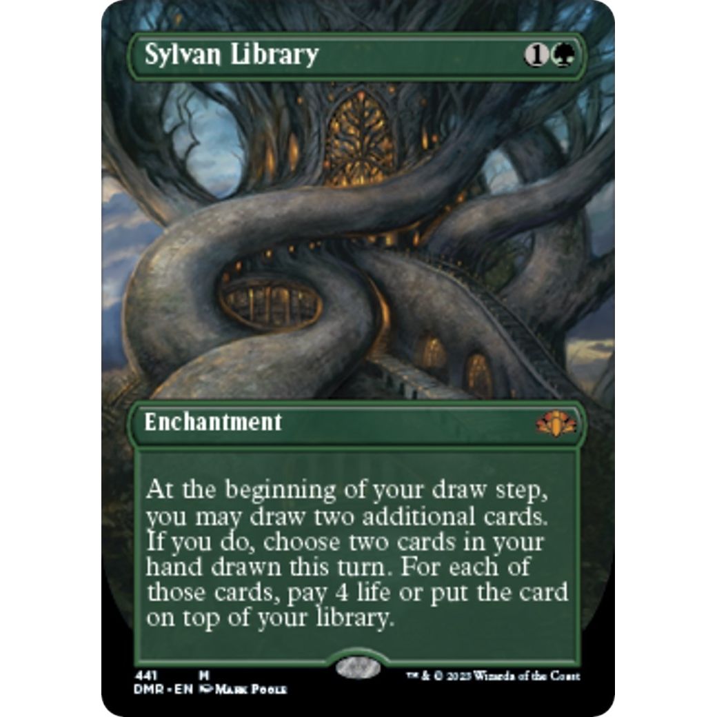 Image for Sylvan Library (Borderless) (441) (DMR) - Magic: The Gathering