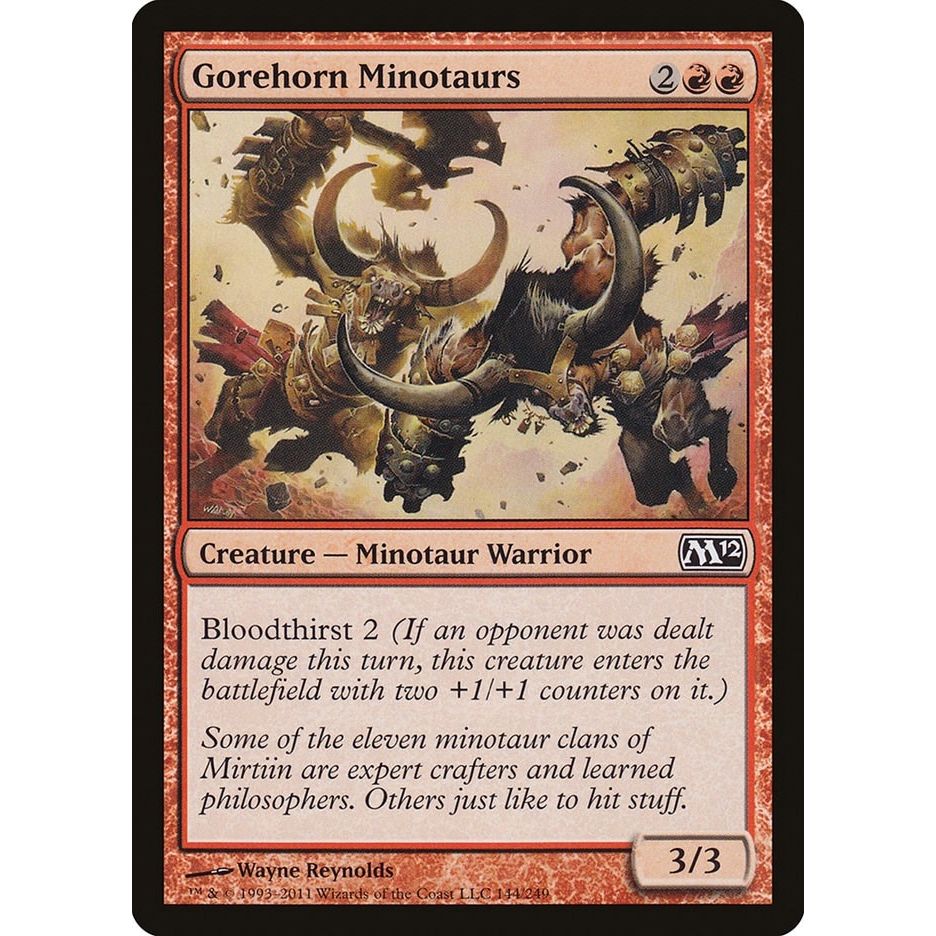 Image for Gorehorn Minotaurs (144) (M12) - Magic: The Gathering
