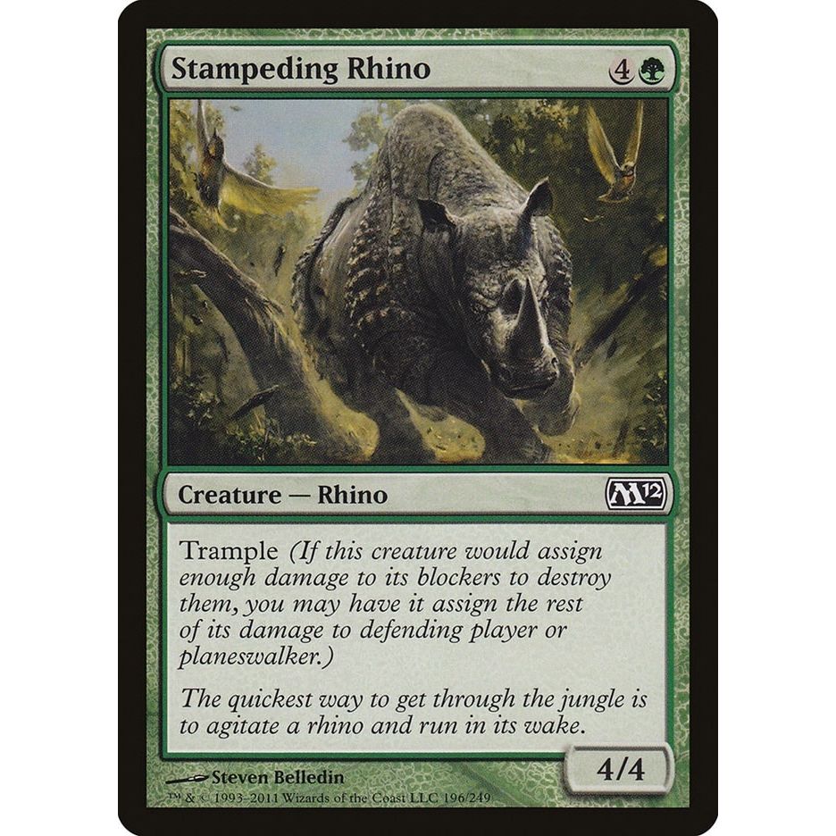 Image for Stampeding Rhino (196) (M12) - Magic: The Gathering