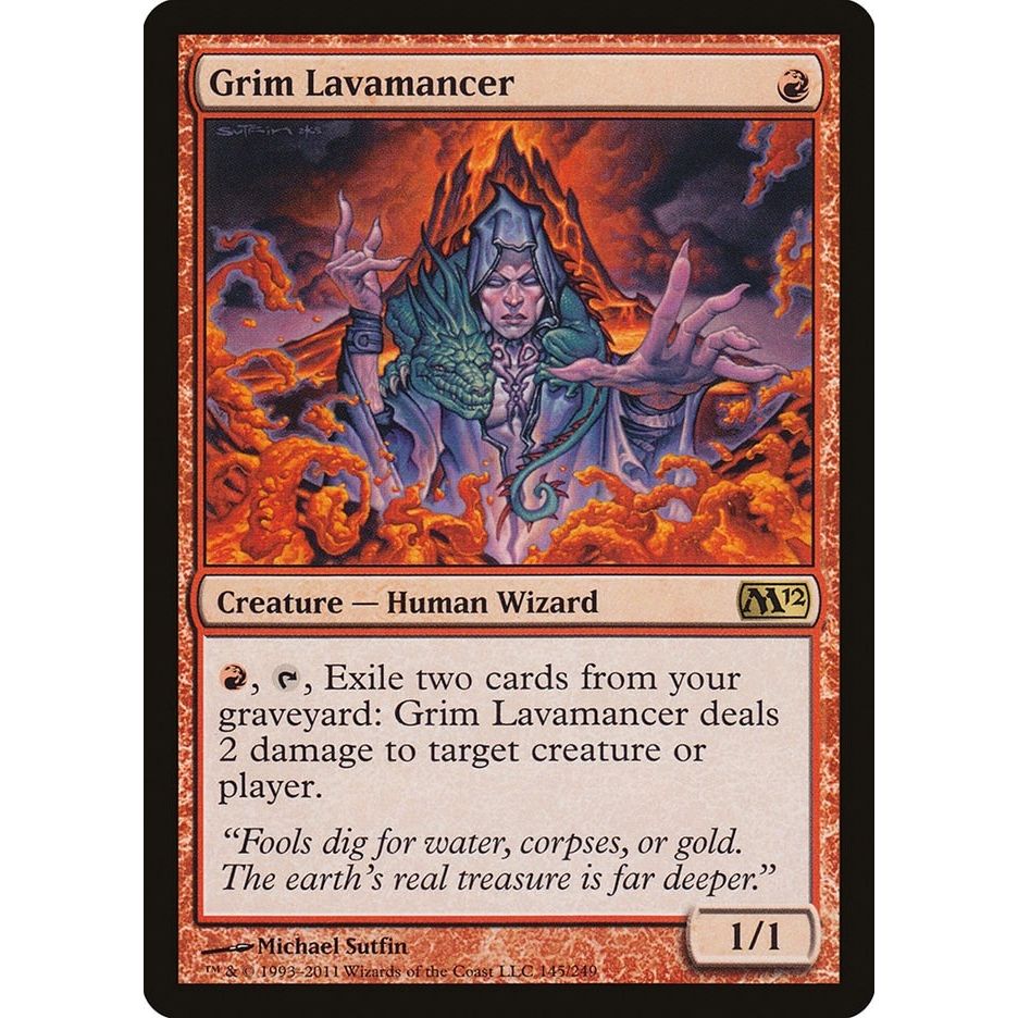 Image for Grim Lavamancer (145) (M12) - Magic: The Gathering
