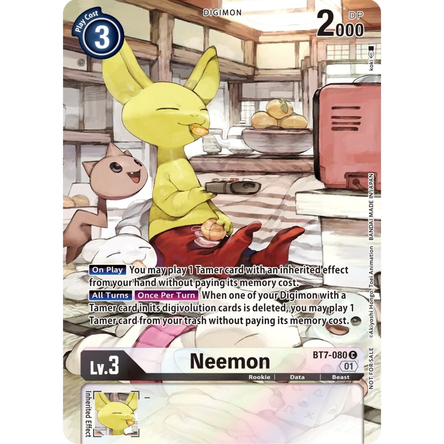 Image for Neemon (2nd Anniversary Frontier Card) (BT7-080 C) (BT07) - Digimon Card Game
