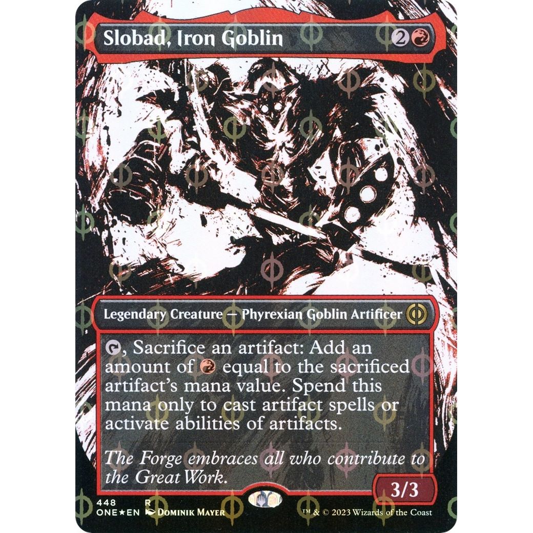 Image for Slobad, Iron Goblin (Showcase) (Step-and-Compleat Foil) (448) (ONE) - Magic: The Gathering