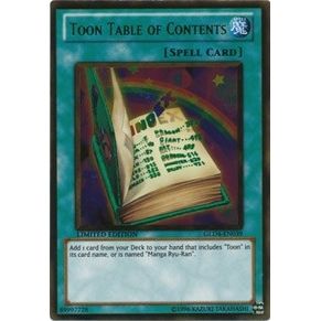 Image for Toon Table of Contents (GLD4-EN039) (GLD4) - YuGiOh