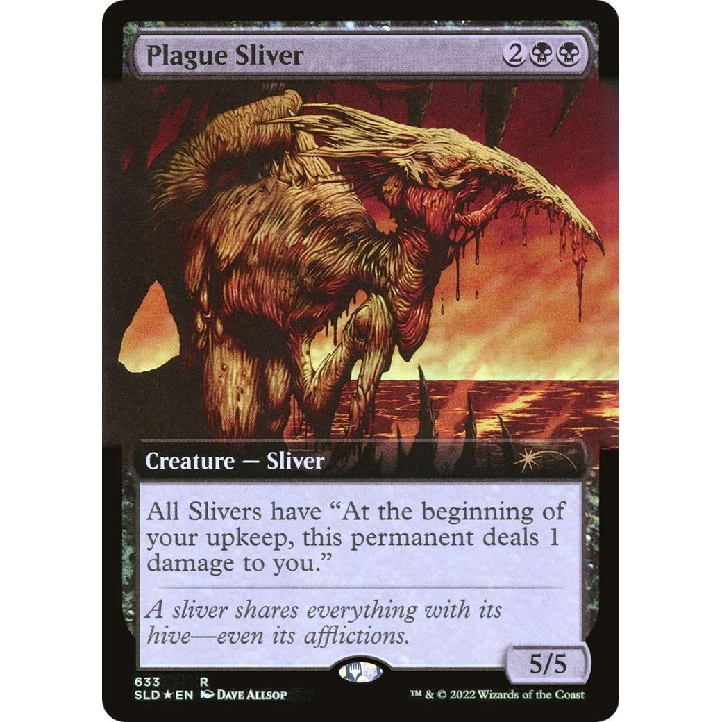 Image for Plague Sliver (Extended Art) (633) (SLD) - Magic: The Gathering