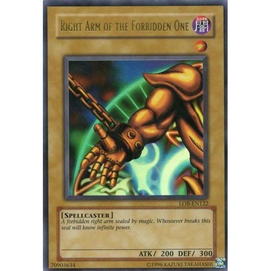 Image for Right Arm of the Forbidden One (LOB-EN122) (LOB-EN) - YuGiOh