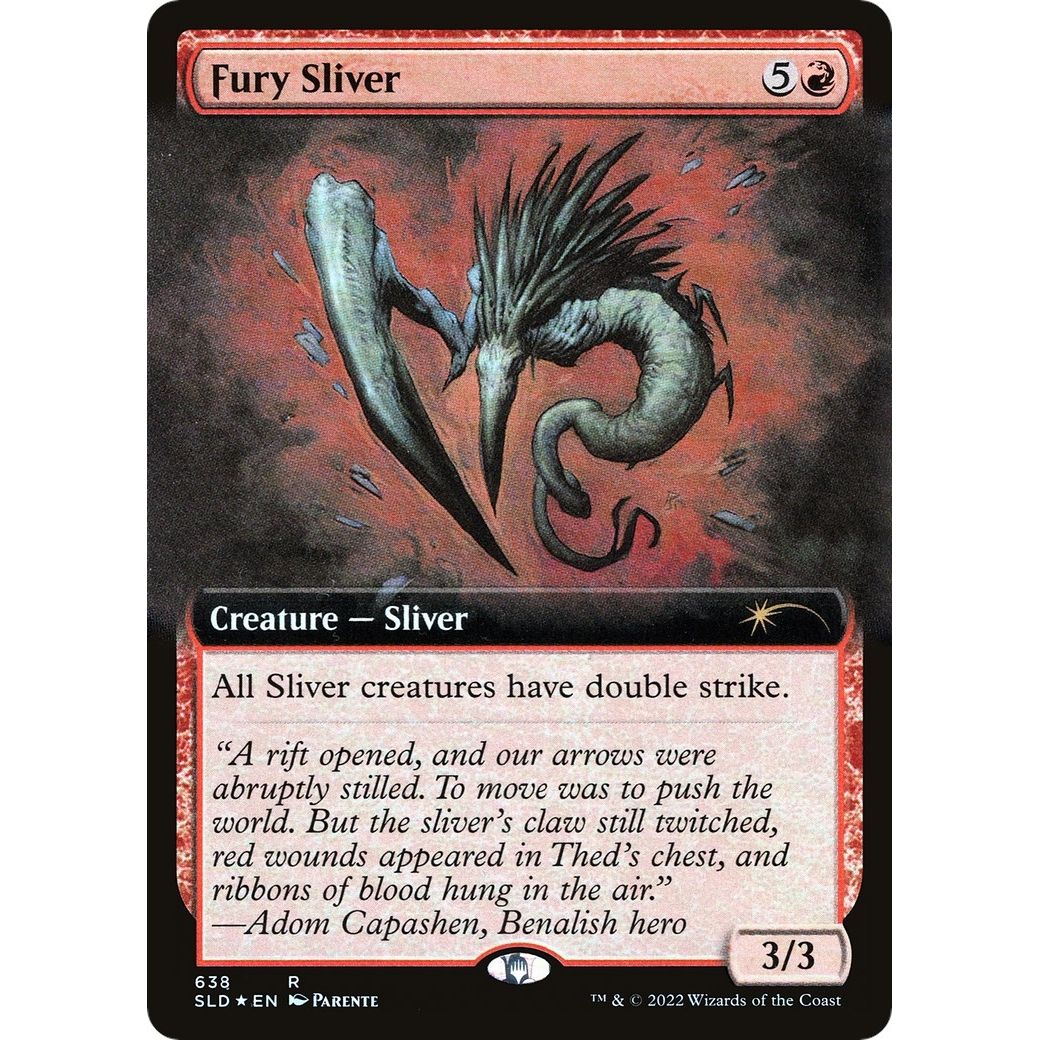 Image for Fury Sliver (Extended Art) (638) (SLD) - Magic: The Gathering