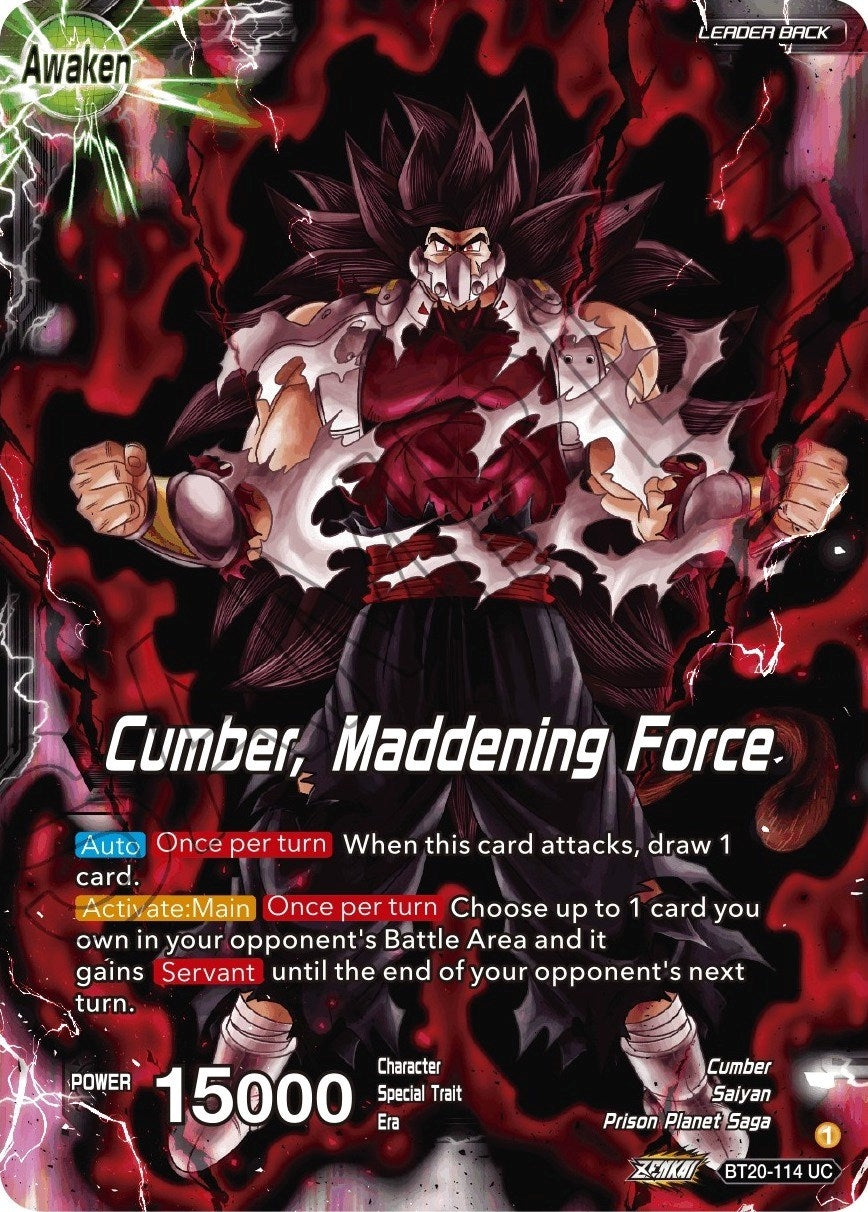 Image for Evil Saiyan // Cumber, Maddening Force (BT20-114) (DBS-B20) - Dragon Ball Super: Masters