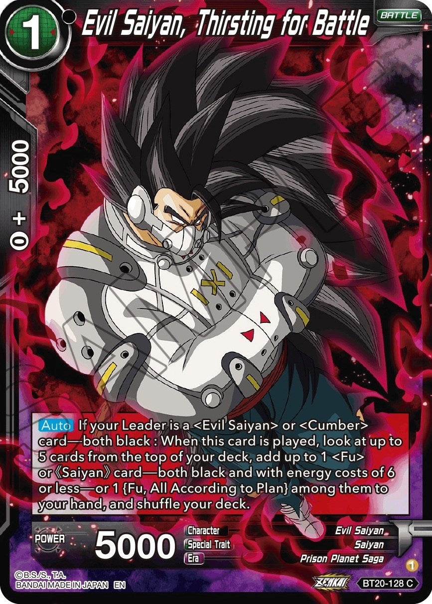 Image for Evil Saiyan, Thirsting for Battle (BT20-128) (DBS-B20) - Dragon Ball Super: Masters