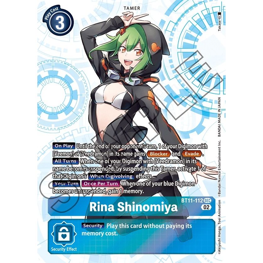 Image for Rina Shinomiya (BT11-112 SEC) (BT11) - Digimon Card Game