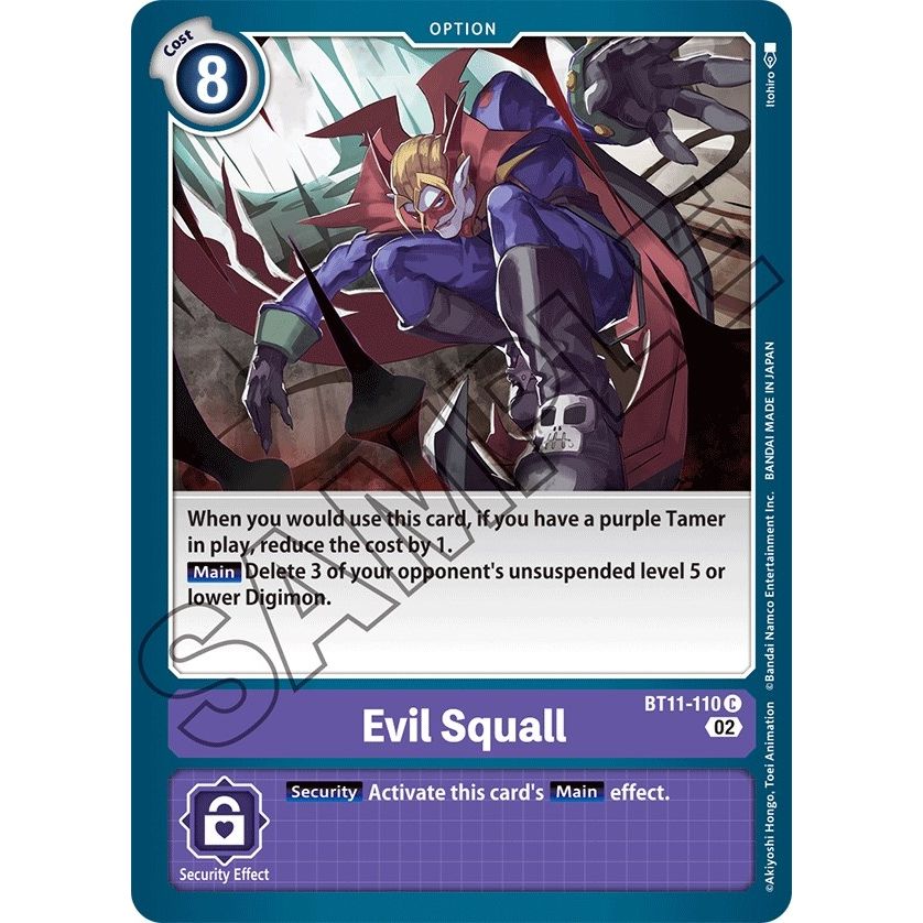 Image for Evil Squall (BT11-110 C) (BT11) - Digimon Card Game