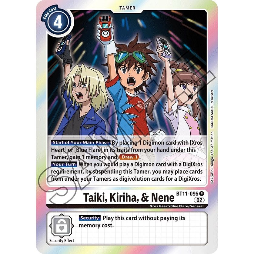 Image for Taiki, Kiriha, & Nene (BT11-095 R) (BT11) - Digimon Card Game