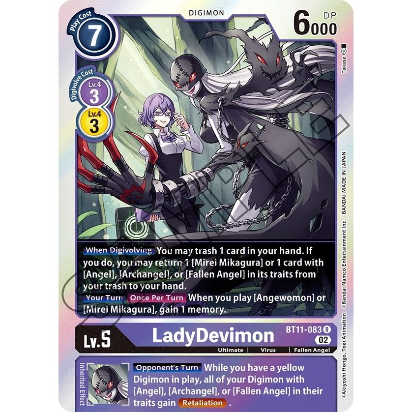 Image for LadyDevimon (BT11-083 R) (BT11) - Digimon Card Game