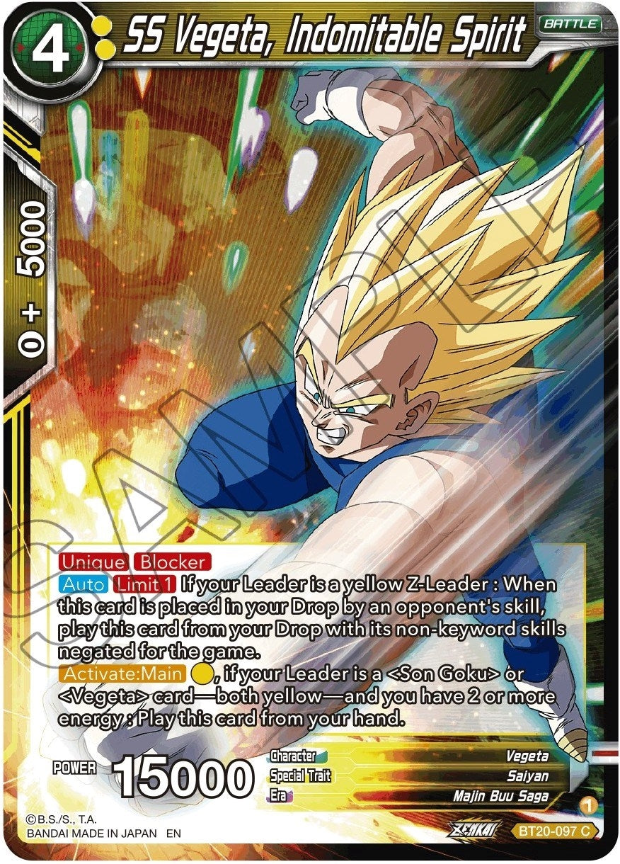 Image for SS Vegeta, Indomitable Spirit (BT20-097) (DBS-B20) - Dragon Ball Super: Masters
