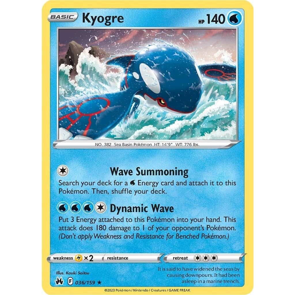 Image for Kyogre (036/159) (CRZ) - Pokemon